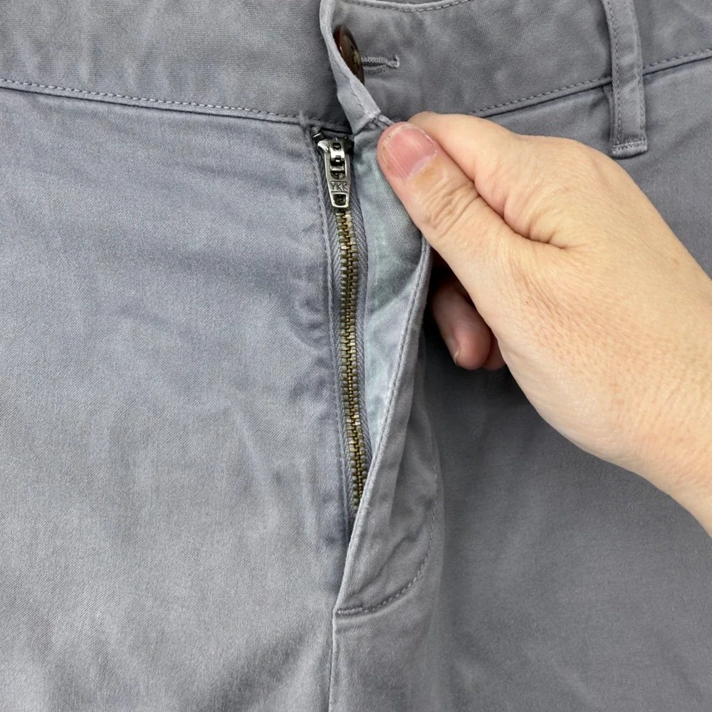 Faherty Chino Shorts Mens 33 Gray Pima Cotton Stretch Casual Summer 8